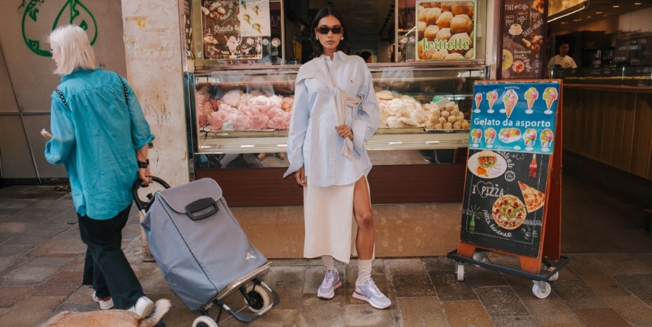 Ghoud white sneaker campaign by Heavy Studio